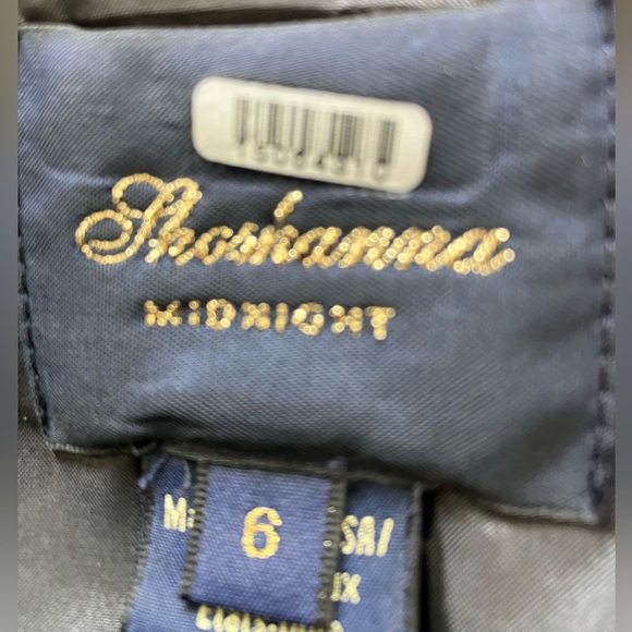 Shoshanna Amara Gown Black Pink Satin Bow Maxi Size 6 - Picture 8 of 9